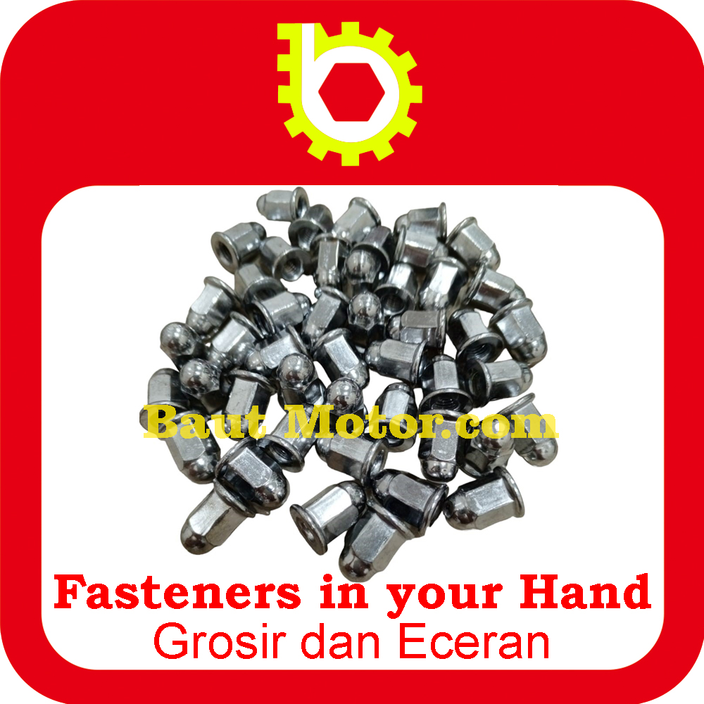 Mur topi flange M8 Tinggi