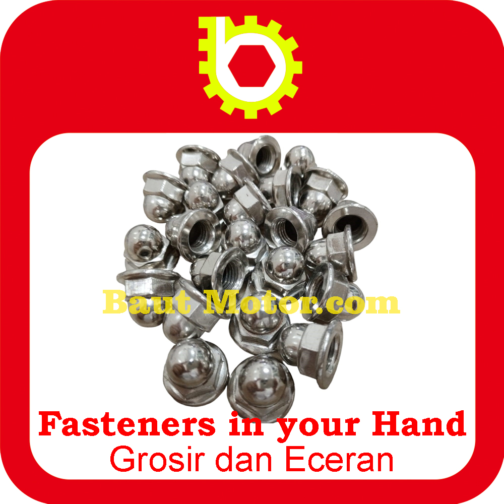 Mur topi flange m10 pendek